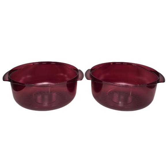 Vintage 19 Pieces Tupperware Microwave Cranberry Steamer Stack Baker's Set +MORE - Picture 2 of 16